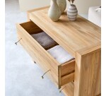 Commode de rangement en teck massif Minimalys