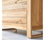 Commode de rangement en teck massif Minimalys