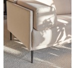 Canapé d'angle droit Finn, en tissu, 4 places, écru