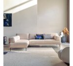 Canapé d'angle gauche Finn en tissu, 4 places, écru