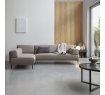 Canapé d'angle gauche Finn en tissu, 4 places, gris taupe