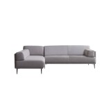 Canapé d'angle gauche Finn en tissu, 4 places, gris taupe