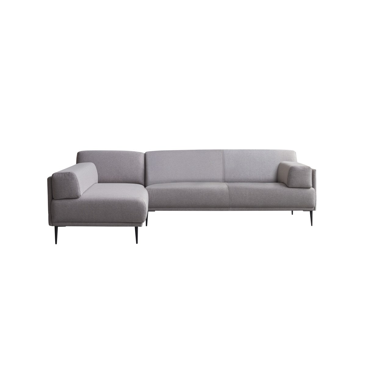 Canapé d'angle gauche Finn en tissu, 4 places, gris taupe