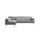 Canapé d'angle gauche Finn en tissu, 4 places, gris taupe