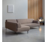 Canapé d'angle gauche Finn en tissu, 4 places, gris taupe