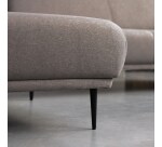 Canapé d'angle gauche Finn en tissu, 4 places, gris taupe