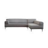 Canapé d'angle droit Finn en tissu, 4 places, gris taupe