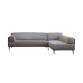 Canapé d'angle droit Finn en tissu, 4 places, gris taupe