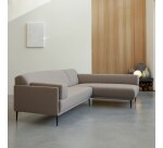 Canapé d'angle droit Finn en tissu, 4 places, gris taupe