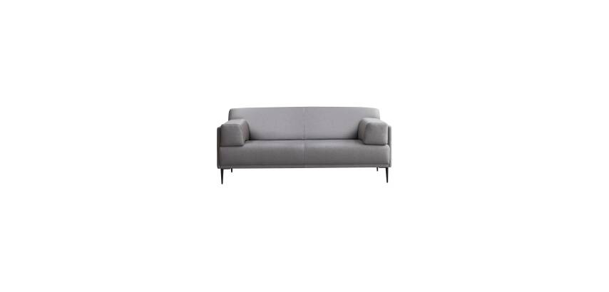 Canapé droit Finn en tissu, 3 places, gris taupe