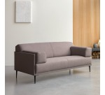 Canapé droit Finn en tissu, 3 places, gris taupe