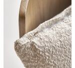 Fauteuil June en mindi massif et tissu écru