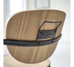 Chaise en métal et bois de frêne Ada