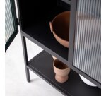 Vitrine Antonin en métal H 170 cm, noir