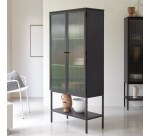 Vitrine Antonin en métal H 170 cm, noir