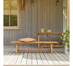 Banc de jardin en acacia massif alba