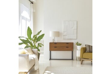 Console en acacia massif et metal urban