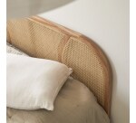Tête de lit en tiges de rotin et mindi Bille H 80 x L 160 x P 3 cm