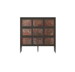 Vitrine en bois d'orme Tana H 160 x L 160 x P 40 cm