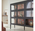 Vitrine en bois d'orme Tana H 160 x L 160 x P 40 cm