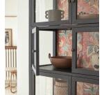 Vitrine en bois d'orme Tana H 160 x L 160 x P 40 cm
