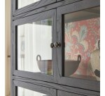 Vitrine en bois d'orme Tana H 160 x L 160 x P 40 cm