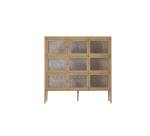 Vitrine en bois de chêne Tana H 160 x L 160 x P 40 cm