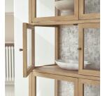 Vitrine en bois de chêne Tana H 160 x L 160 x P 40 cm