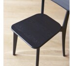 Chaise Abel en chêne massif noir - Lot de 2