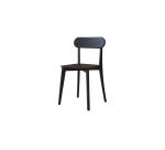 Chaise Abel en chêne massif noir - Lot de 2