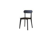 Chaise Abel en chêne massif noir - Lot de 2