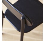 Chaise Abel en chêne massif noir - Lot de 2