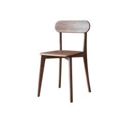 Ensemble de 2 Chaises en bois de chêne brown Abel H 85 x L 48 x P 49 cm