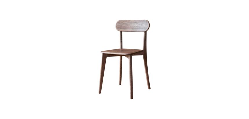 Ensemble de 2 Chaises en bois de chêne brown Abel H 85 x L 48 x P 49 cm