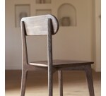 Ensemble de 2 Chaises en bois de chêne brown Abel H 85 x L 48 x P 49 cm