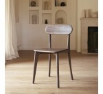Ensemble de 2 Chaises en bois de chêne brown Abel H 85 x L 48 x P 49 cm