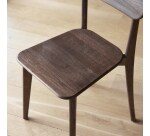 Ensemble de 2 Chaises en bois de chêne brown Abel H 85 x L 48 x P 49 cm