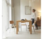 Table carrée Edene en teck massif L 90 x P 90 cm,  2 à 4 personnes