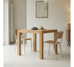 Table carrée Edene en teck massif L 90 x P 90 cm,  2 à 4 personnes