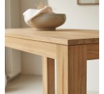 Table haute Edene en bois de teck massif L 120 x P 60 cm, 2 à 4 personnes