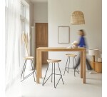 Table haute Edene en bois de teck massif L 150 x P 75 cm