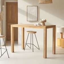 Table haute Edene en bois de teck massif L 150 x P 75 cm