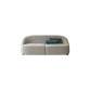 Canape en acacia massif et tissu gris, 2 places soren