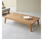 Table basse Olia en teck massif, rectangulaire 150 x 80 cm