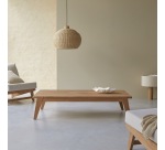 Table basse Olia en teck massif, rectangulaire 150 x 80 cm