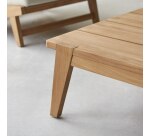 Table basse Olia en teck massif, rectangulaire 150 x 80 cm