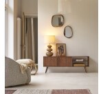 Meuble tv en acacia massif 150 cm niels