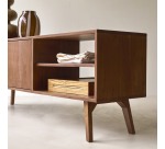 Meuble tv en acacia massif 150 cm niels