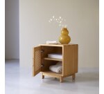 Chevet en orme massif et cannage luis