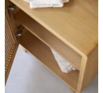 Chevet en orme massif et cannage luis